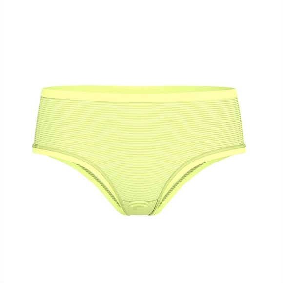 🆕Victoria's Secret No-Show Stripe Mesh Cheeky Panty Sparkling Lime - Small - Picture 1 of 3
